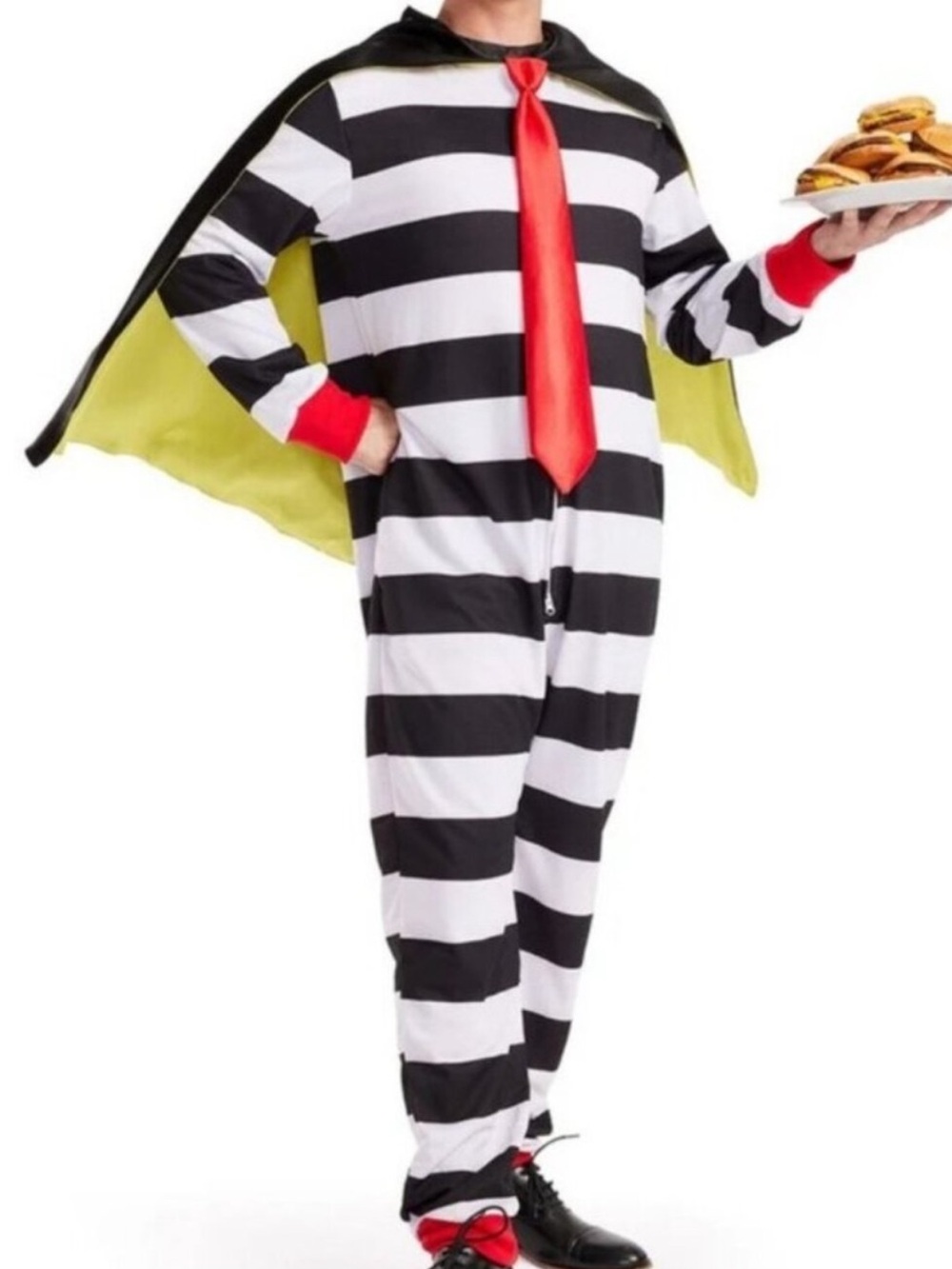 Halloween costume Adult Jumpsuit Hamburglar Small Halloween Party Golden Arch